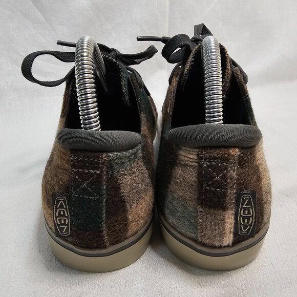 Keen Elsa LII 1021927 Brown Green Plaid Lace Up Sneakers Shoes Women's Size 8 - Picture 4 of 9